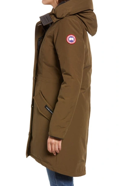 Shop Canada Goose Rossclair Water Resistant 625 Fill Power Down Parka In Military Green - Vert Militair