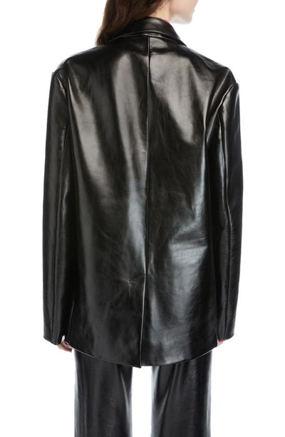 Shop Acne Studios Lepage Leather Suit Jacket In Black