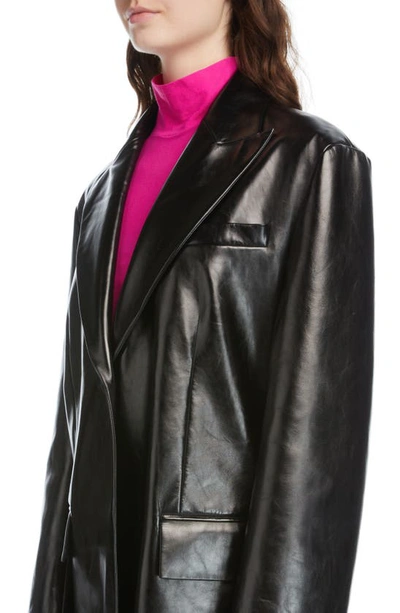 Shop Acne Studios Lepage Leather Suit Jacket In Black