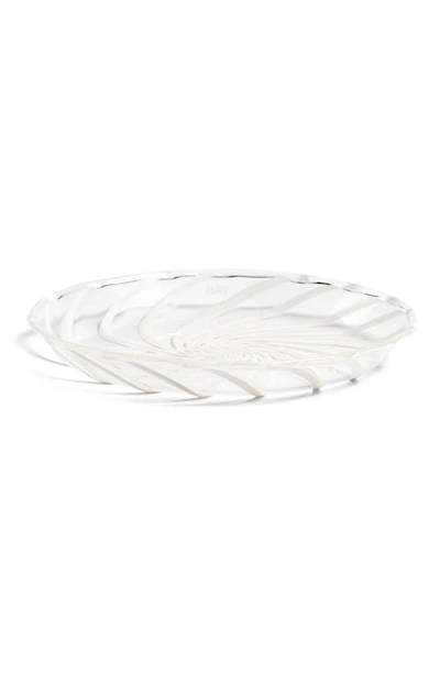 Shop Hay Spin Saucer In Clear With White Stripes