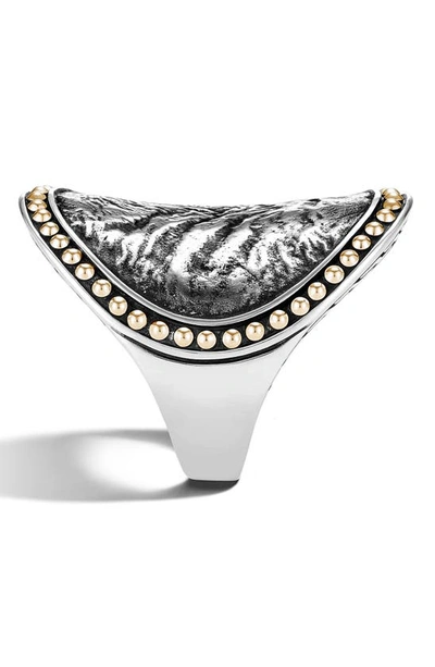 Shop John Hardy Reclaimed Reticulated Jawan Saddle Ring In Silver