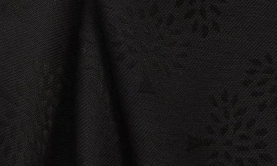Shop Mulberry Tree Jacquard Silk & Organic Cotton Scarf In Black