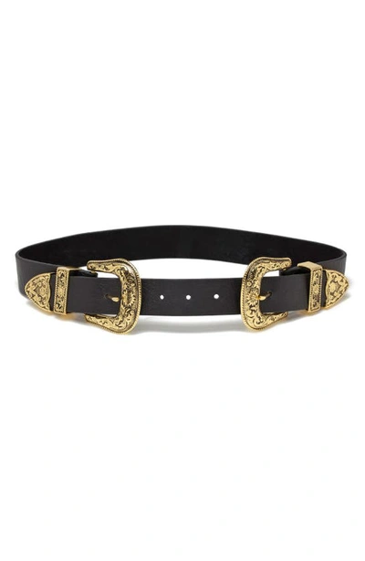 Shop B-low The Belt Bri Bri Waist Belt In Black/gold