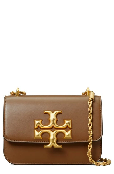 Shop Tory Burch Small Eleanor Convertible Leather Shoulder Bag In Moose
