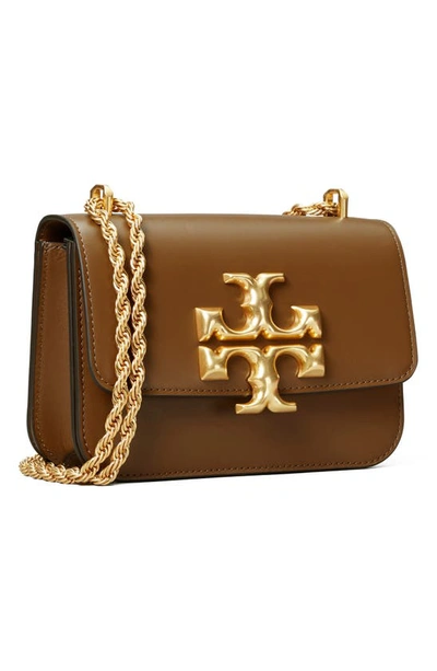 Shop Tory Burch Small Eleanor Convertible Leather Shoulder Bag In Moose