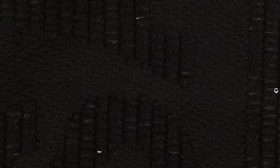 Shop Saint Laurent Logo Sequin Wool Blend Scarf In Black/ Black