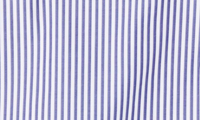 Shop Carolina Herrera Stripe Cotton Button-up Shirt In White/ Blue