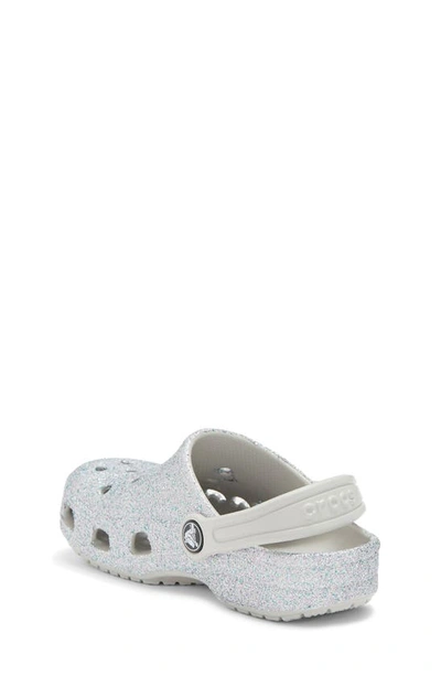 Crocs Baya Glitter Clog In Silver