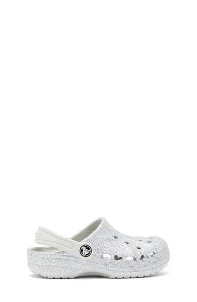 Crocs Baya Glitter Clog In Silver