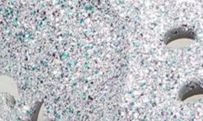 Crocs Baya Glitter Clog In Silver