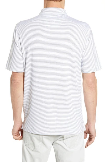Cutter & Buck Forge Pencil Stripe Stretch Mens Big And Tall Polo Shirt In White