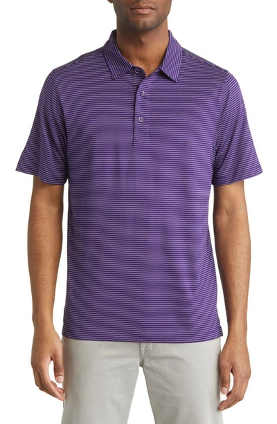 Shop Cutter & Buck Forge Drytec Pencil Stripe Performance Polo In College Purple