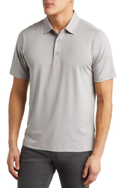 Shop Cutter & Buck Forge Drytec Pencil Stripe Performance Polo In Polished