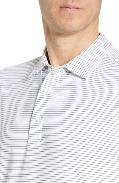 Cutter & Buck Forge Pencil Stripe Stretch Mens Big And Tall Polo Shirt In White