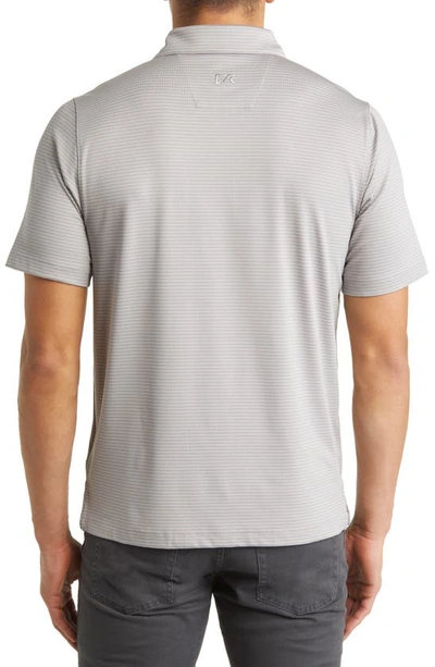 Shop Cutter & Buck Forge Drytec Pencil Stripe Performance Polo In Polished