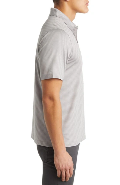 Shop Cutter & Buck Forge Drytec Pencil Stripe Performance Polo In Polished