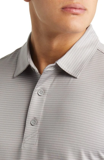 Shop Cutter & Buck Forge Drytec Pencil Stripe Performance Polo In Polished