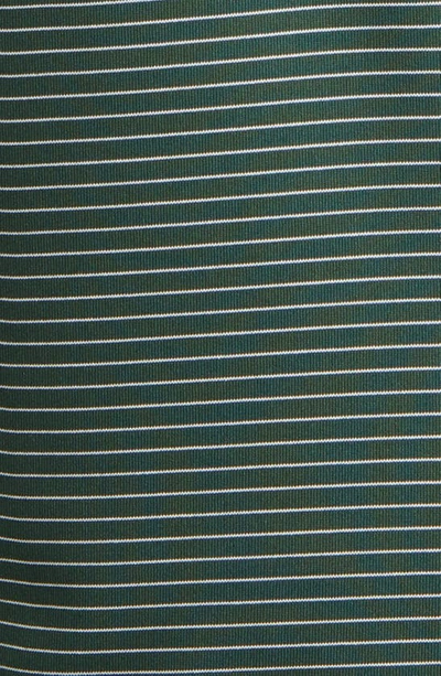 Shop Cutter & Buck Forge Drytec Pencil Stripe Performance Polo In Hunter