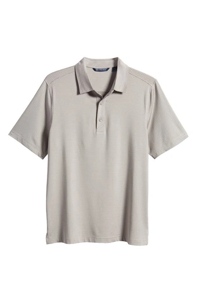 Shop Cutter & Buck Forge Drytec Pencil Stripe Performance Polo In Polished