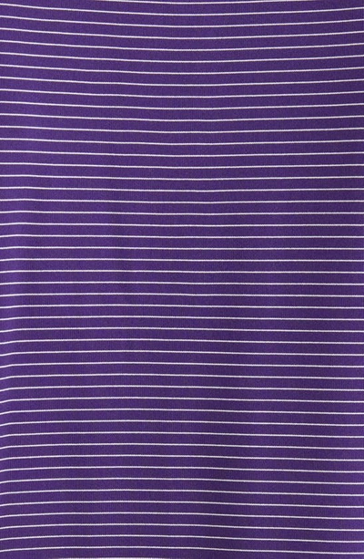 Cutter & Buck Forge Drytec Pencil Stripe Performance Polo In College Purple