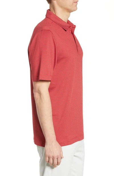 Cutter & Buck Geo Pattern Performance Recycled Polyester Blend Polo In Cardinal Red