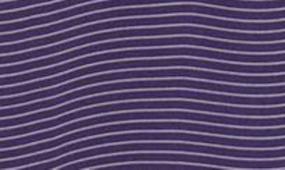 Cutter & Buck Forge Drytec Pencil Stripe Performance Polo In College Purple