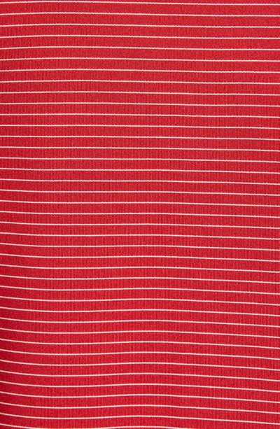 Shop Cutter & Buck Forge Drytec Pencil Stripe Performance Polo In Cardinal Red