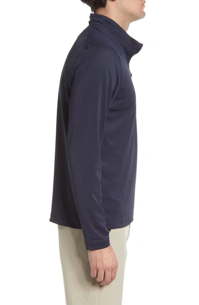 Cutter & Buck Virtue Half Zip Stretch Recycled Polyester Sweatshirt In Navy Blue