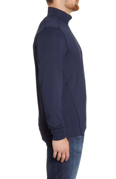 Cutter & Buck Virtue Eco Pique Recycled Quarter Zip Mens Pullover Jacket In Liberty Navy
