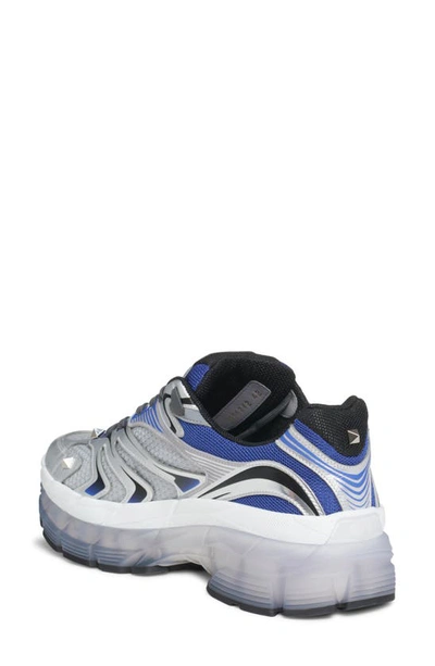 Valentino Low-top Ms-2960 Sneakers In Silver Blu/ Arg/arg Blu/ Pal