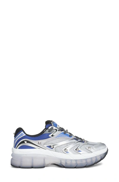 Valentino Low-top Ms-2960 Sneakers In Silver Blu/ Arg/arg Blu/ Pal