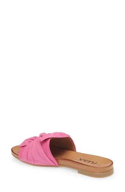 Shop The Flexx Knotty Slide Sandal In Fuchsia