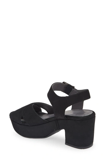Shop Chocolat Blu Ginny Ankle Strap Platform Sandal In Black Shimmer