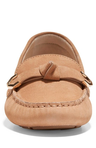 Shop Cole Haan Evelyn Bow Leather Loafer In Birch Beige Leather