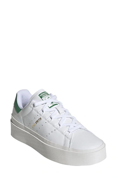 Shop Adidas Originals Stan Smith Bonega Sneaker In White/ White/ Green