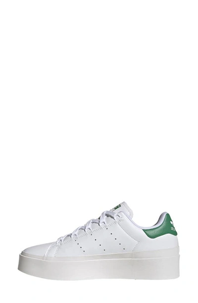 Shop Adidas Originals Stan Smith Bonega Sneaker In White/ White/ Green