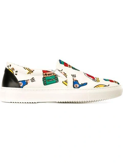 Shop Au Jour Le Jour Slip-on Sneakers - White