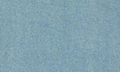 Melange Self Hem Merino Wool Blanket In Blue
