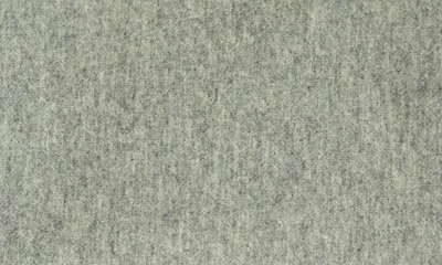 Melange Self Hem Merino Wool Blanket In Grey