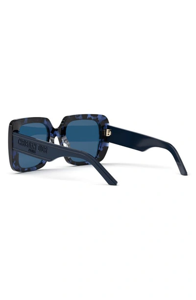 Shop Dior Wil 55mm Square Sunglasses In Blue/ Other / Blue