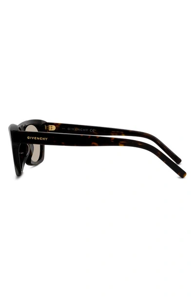 Shop Givenchy 55mm Geometric Sunglasses In Dark Havana / Smoke Mirror