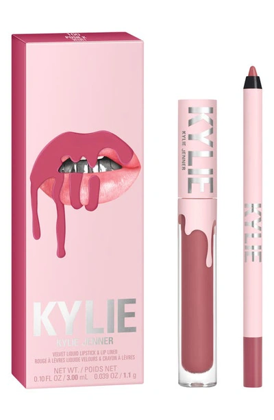Kylie Skin Velvet Lip Kit In 100 Posie K