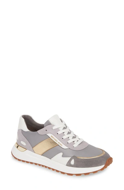 Shop Michael Michael Kors Monroe Low Top Sneaker In Heather Grey Multi