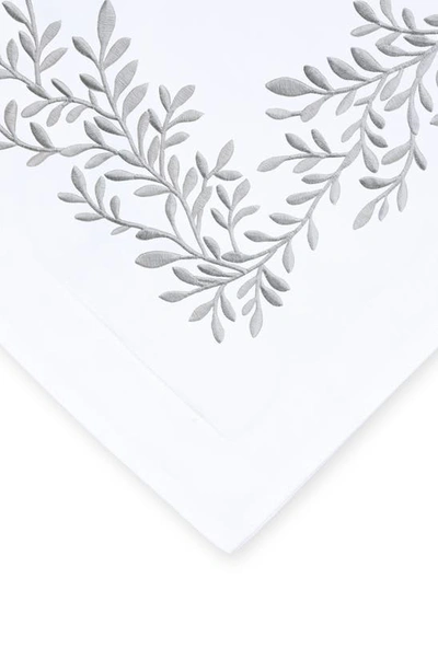 Melange 600 Thread Count Cotton Floral Pillow Shams In Grey