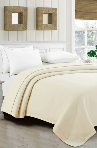 Melange Wool Blend Blanket In Ivory