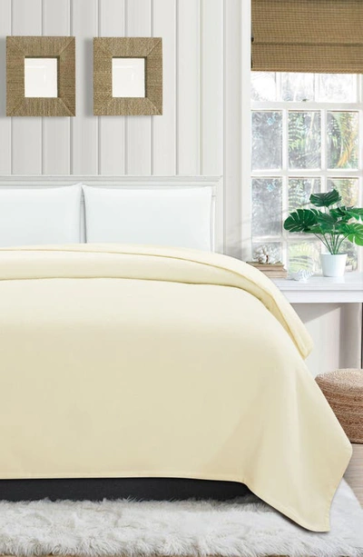 Melange Wool Blend Blanket In Ivory