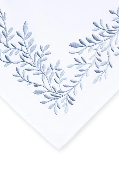 Shop Melange Home Floral Embroidered 600 Thread Count 100% Cotton Duvet Cover Set In Blue
