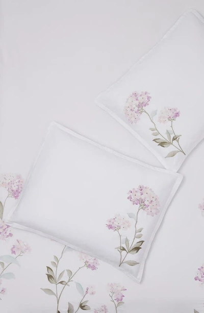 Shop Melange Home Rose Hydrangea Embroidered Duvet Set In Pink/ White