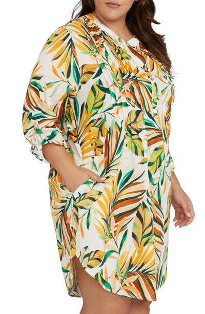 Shop Artesands Gershwin Cover-up Shirtdress In Multi