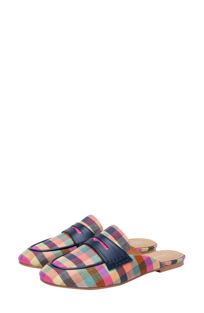 Shop Lisa Vicky Enrich Loafer Mule In Madras Plaid